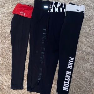 Victoria secret pink yoga leggings bundle